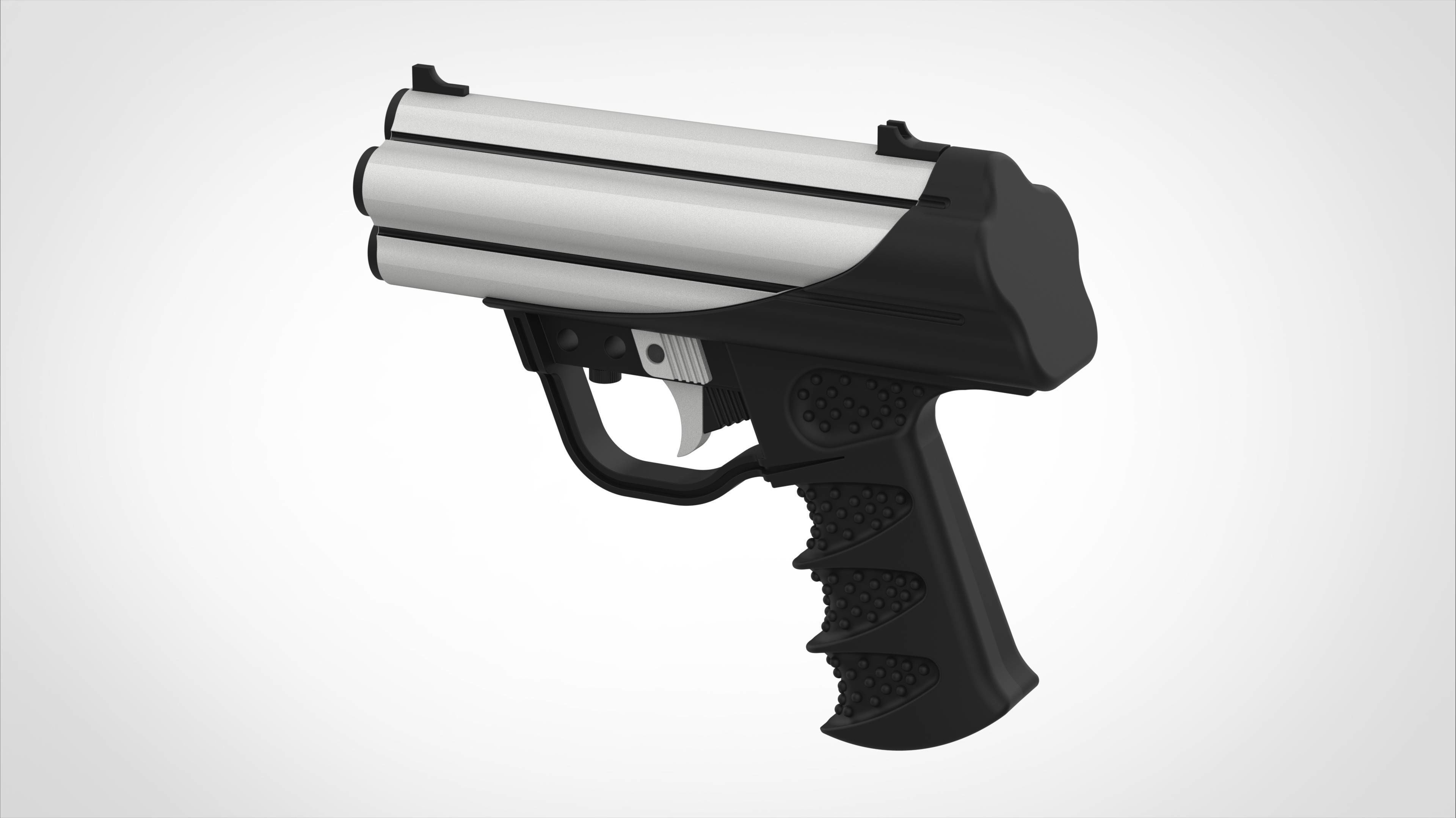 P11 gun from the movie Tomb Raider The Cradle of Life 3D model_2