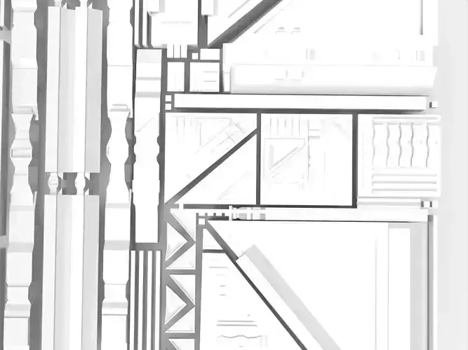 sci-fi panel wall pieces and comp The Creator Kitbash 3D print model