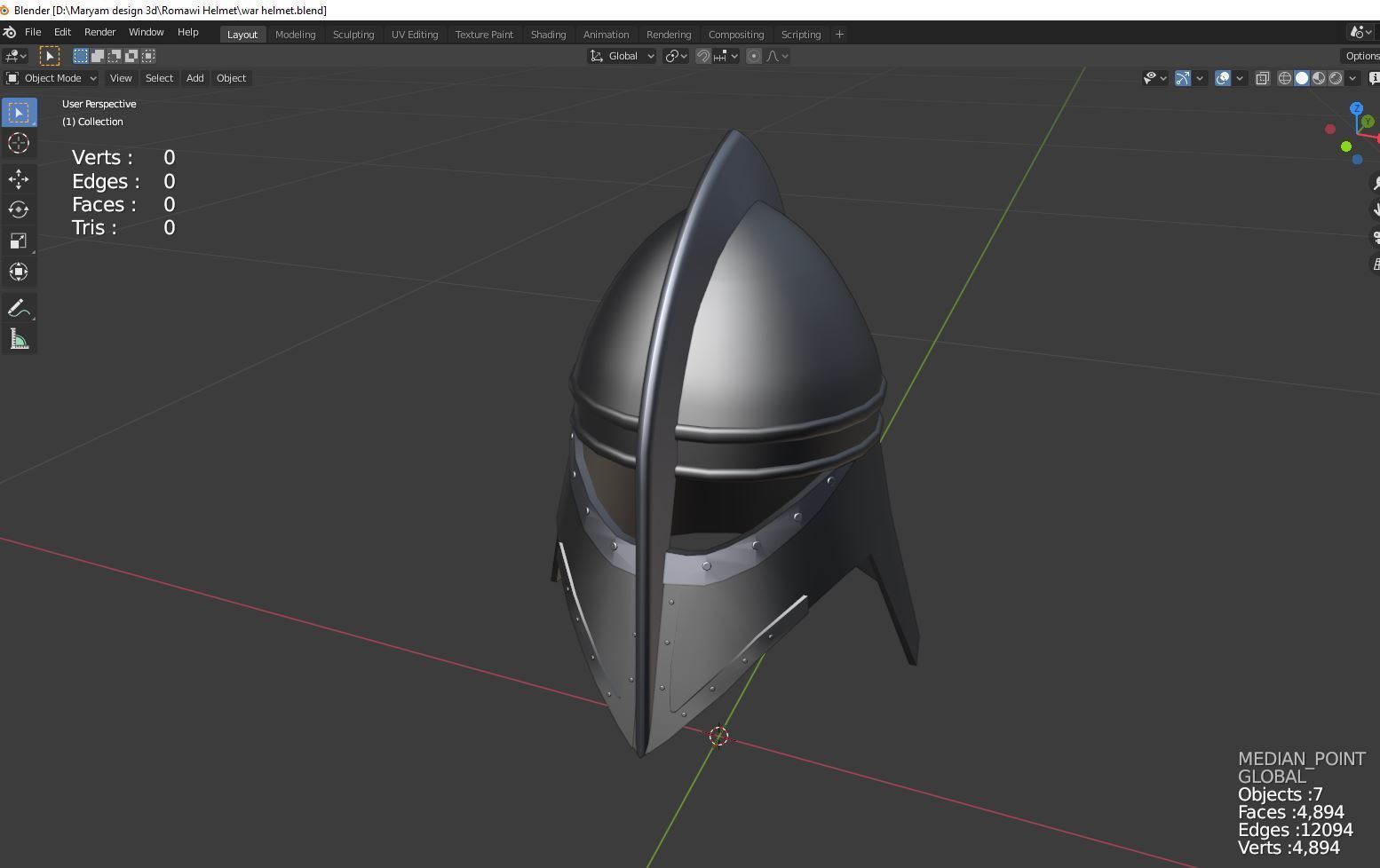 war helmet 3D model_1