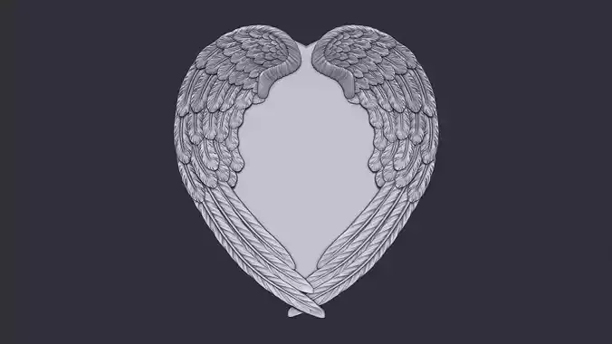 Angel Wings and Heart Memorial