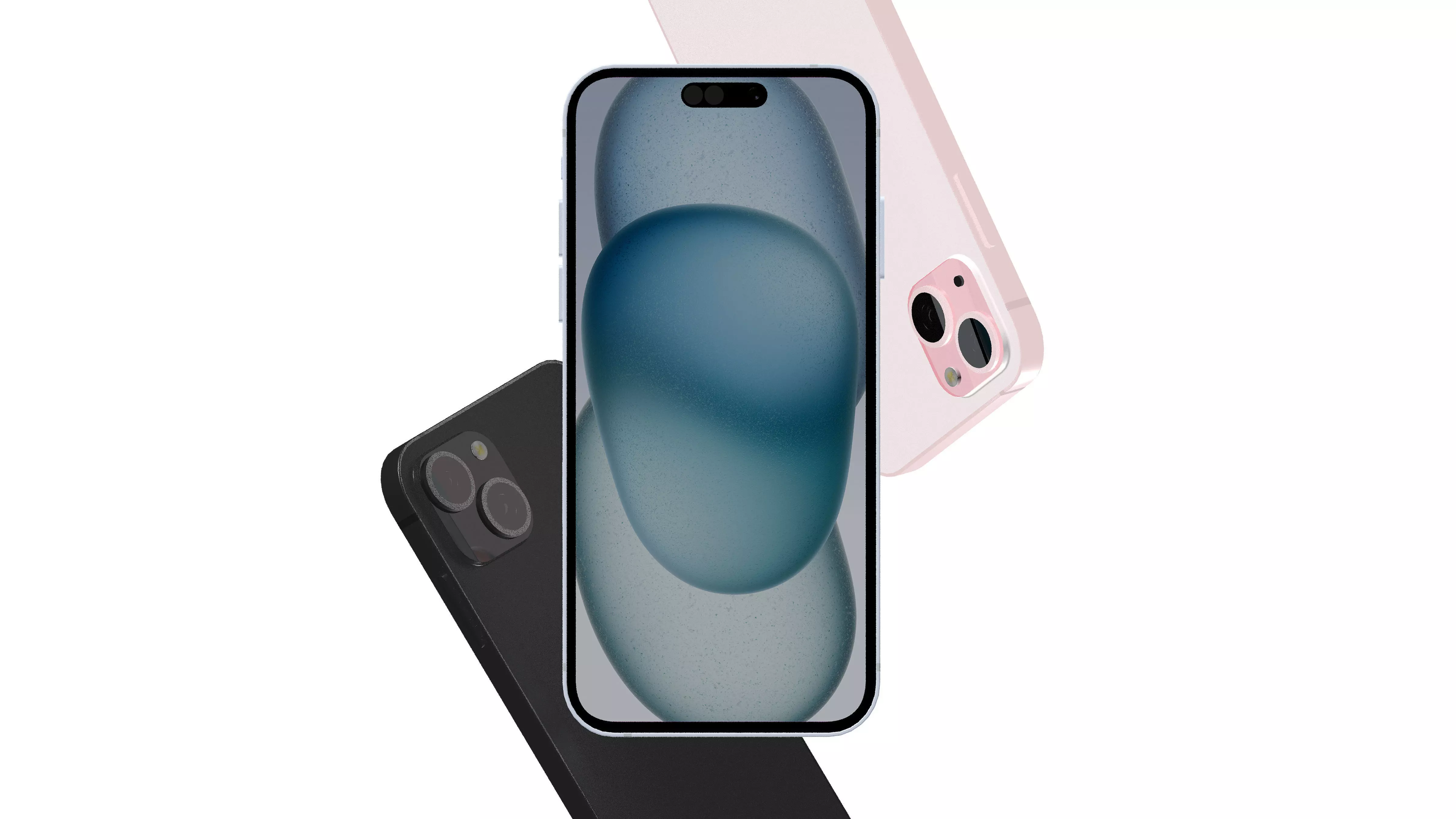 iPhone 15 and 15 Plus Low-poly 3D model