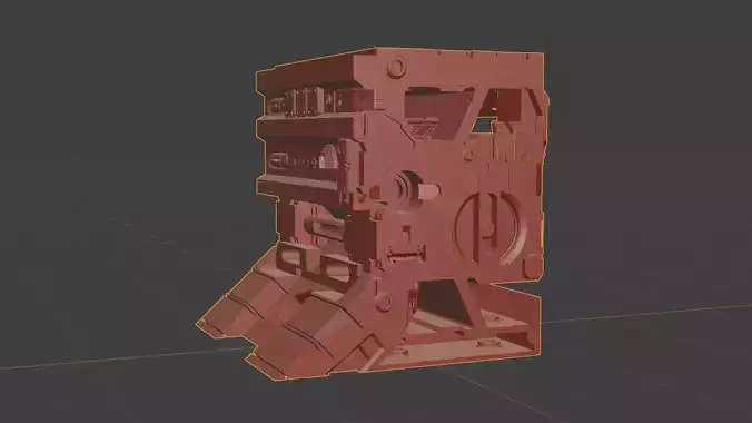 Sci-fi asset for a military KITBASHING 3D print model
