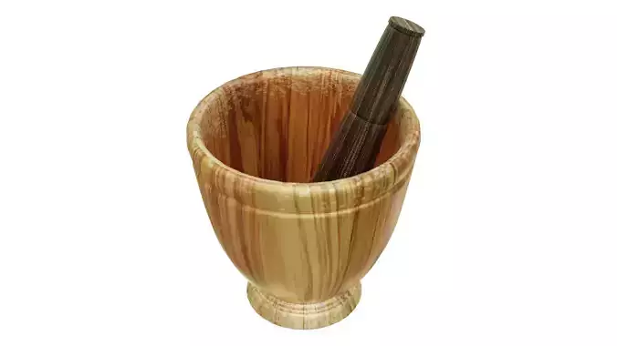 Thai Wood Mortar and Pestle