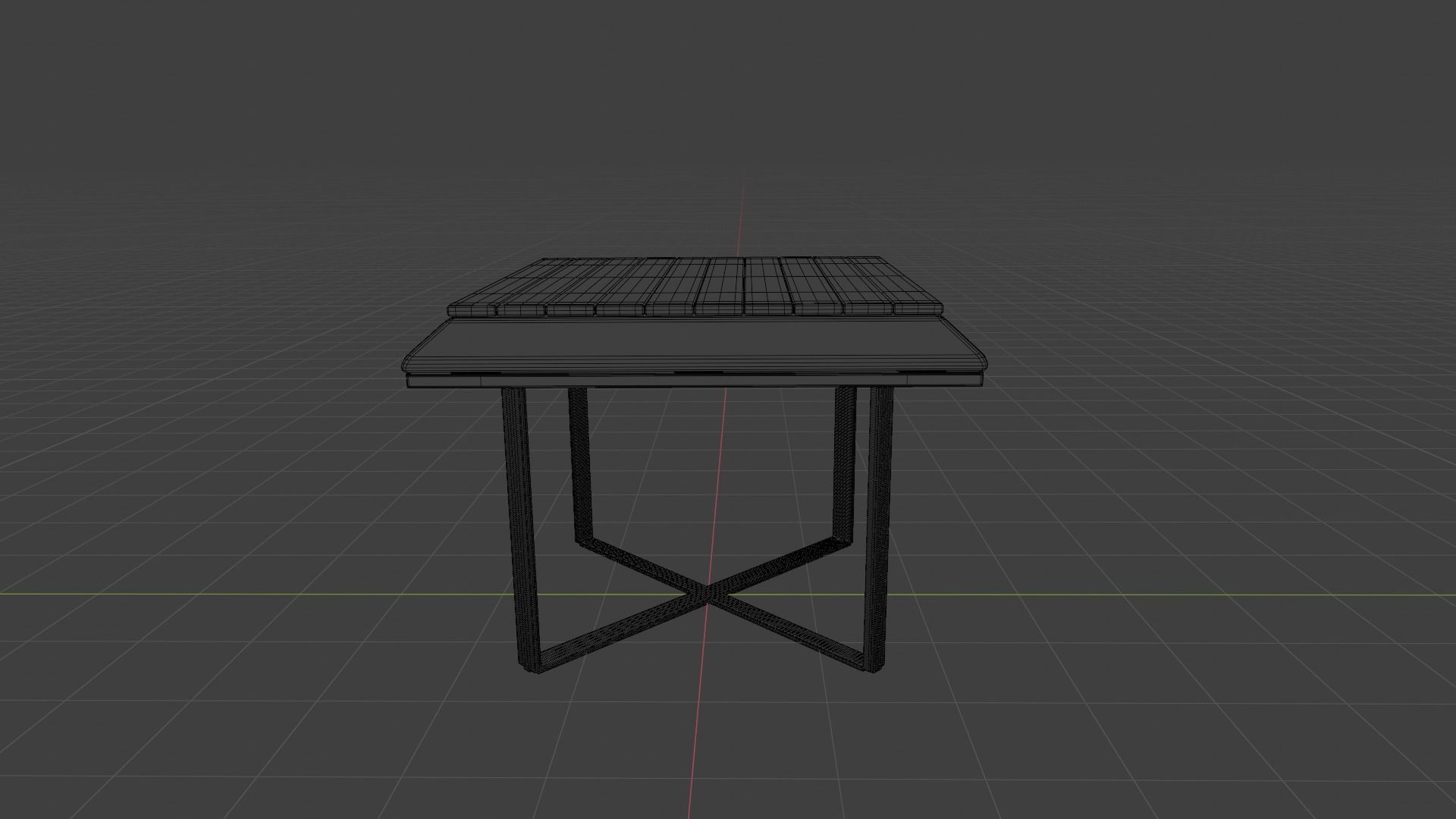 Editable Modern design squared coffee table 3D print model_4