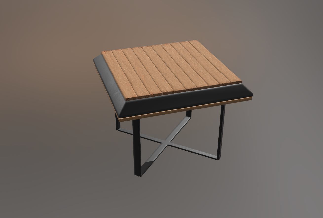 Editable Modern design squared coffee table 3D print model_12