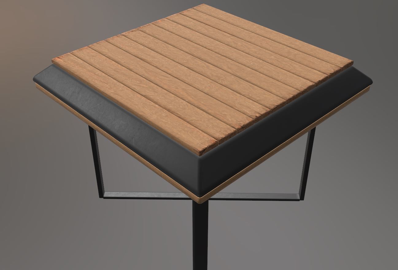 Editable Modern design squared coffee table 3D print model_10