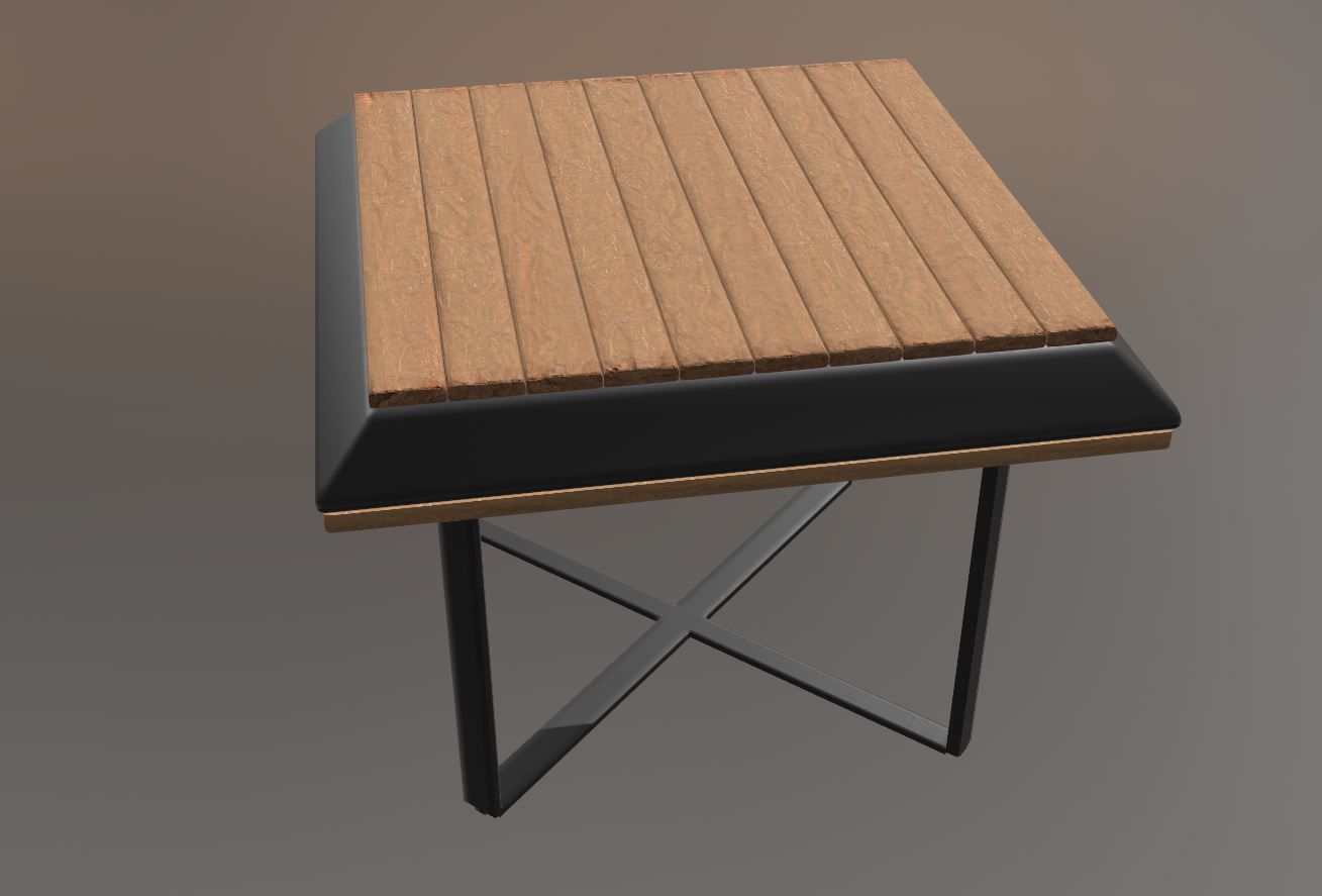 Editable Modern design squared coffee table 3D print model_11