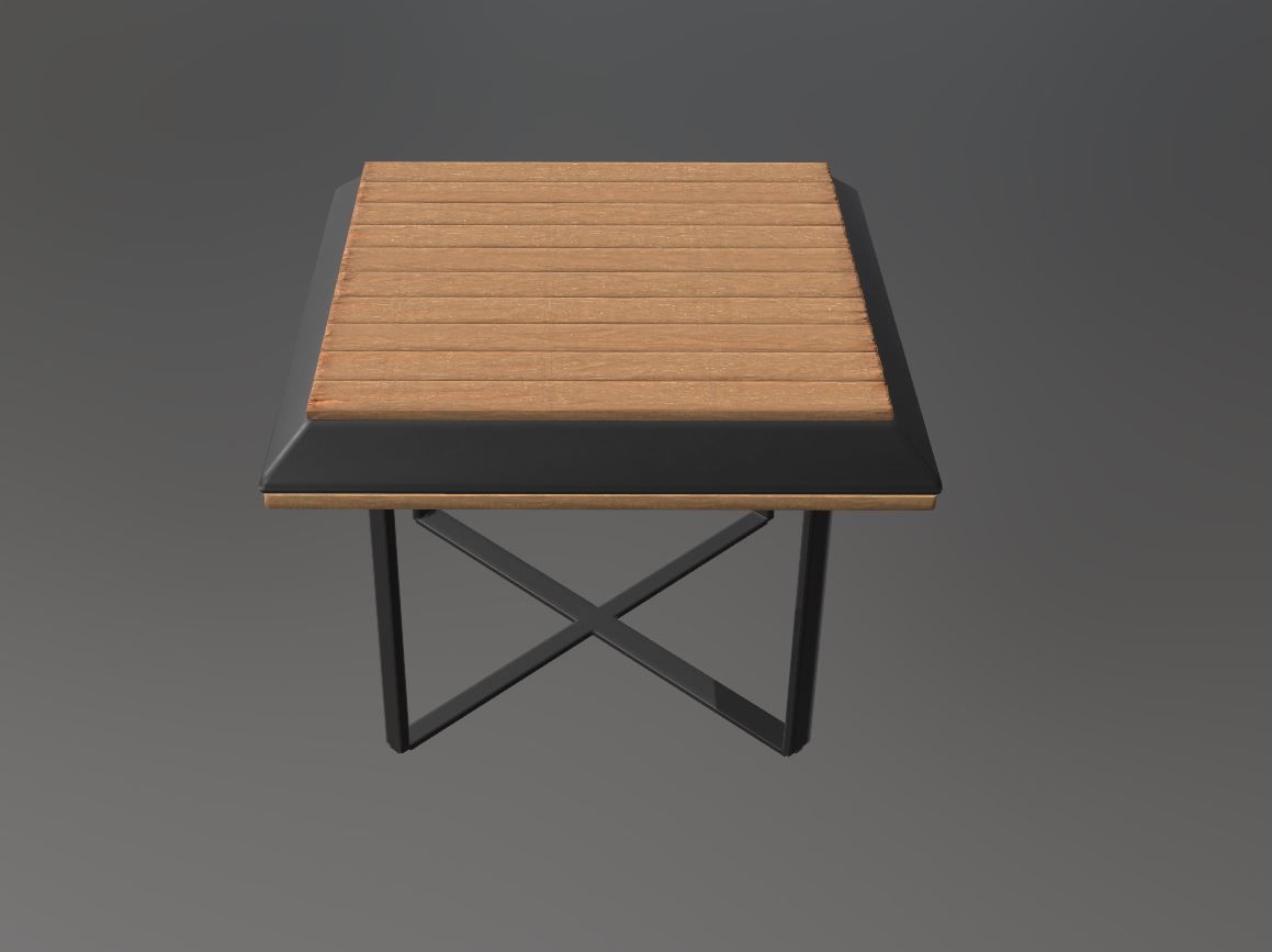 Editable Modern design squared coffee table 3D print model_5