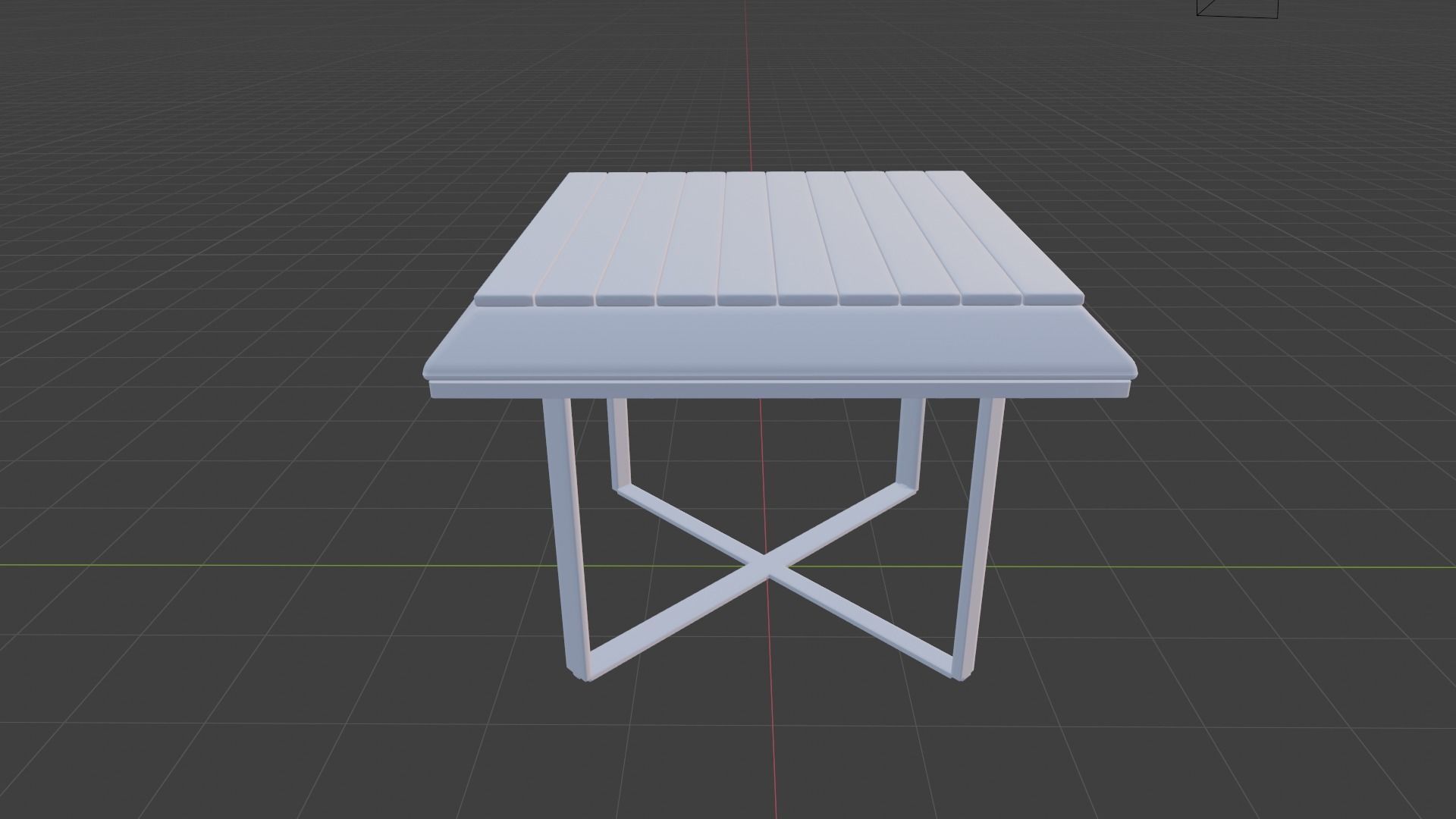 Editable Modern design squared coffee table 3D print model_1