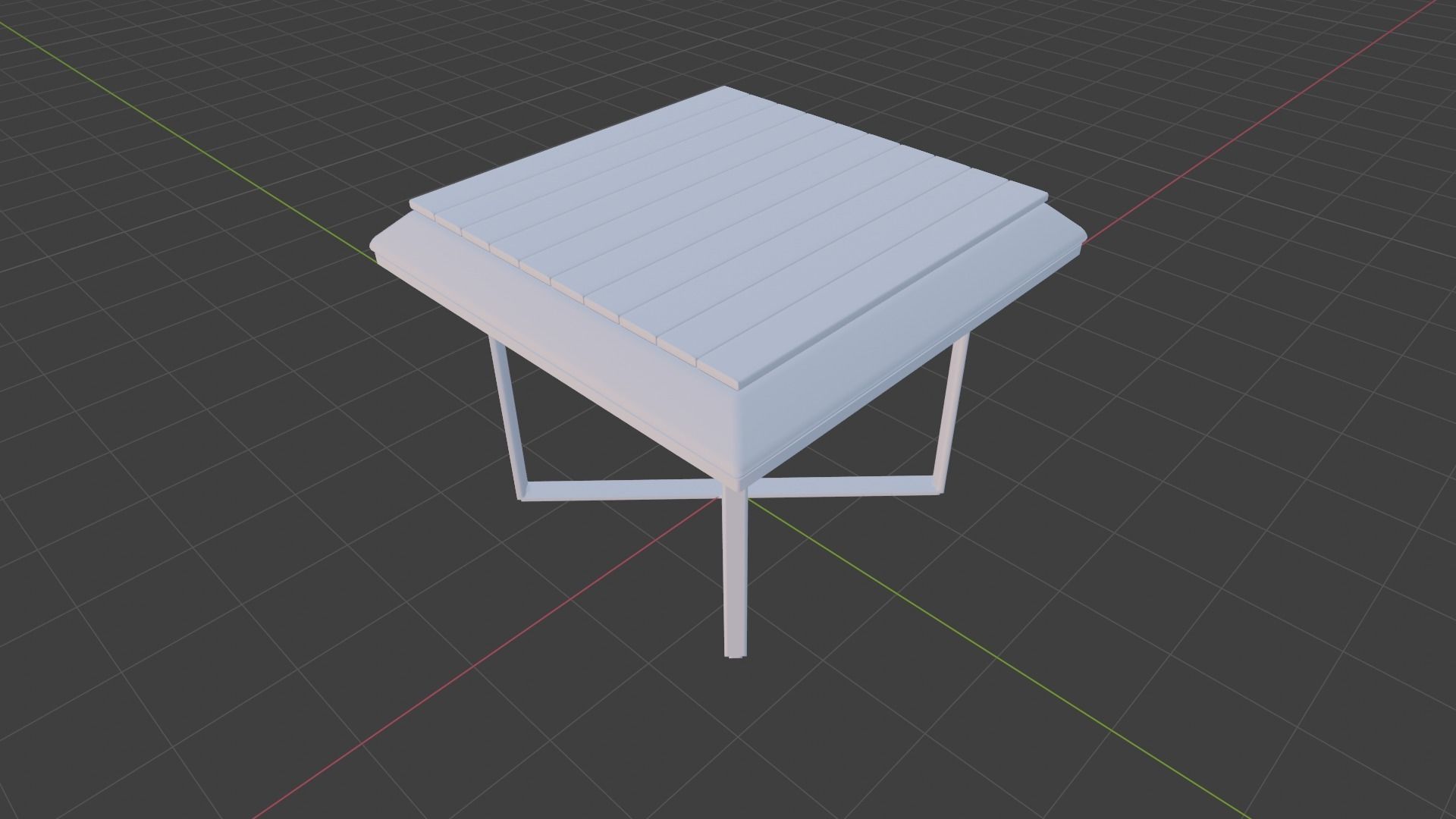 Editable Modern design squared coffee table 3D print model_2