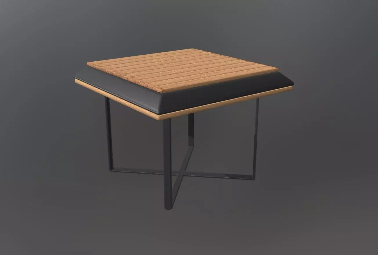 Editable Modern design squared coffee table 3D print model_0