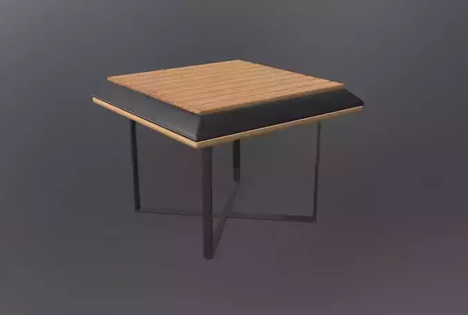 Editable Modern design squared coffee table 3D print model