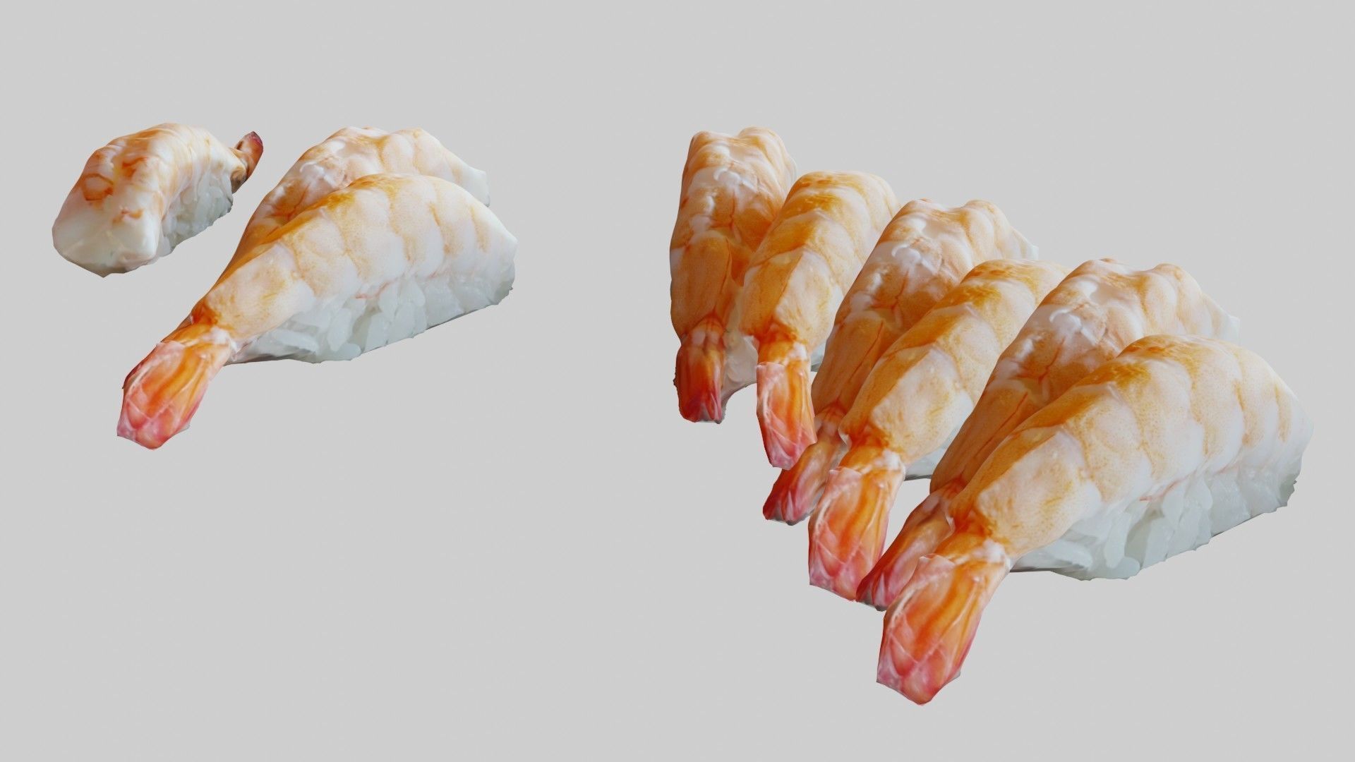 Sushi Delight 3D Scanned Shrimp Nigiri  3D print model_24