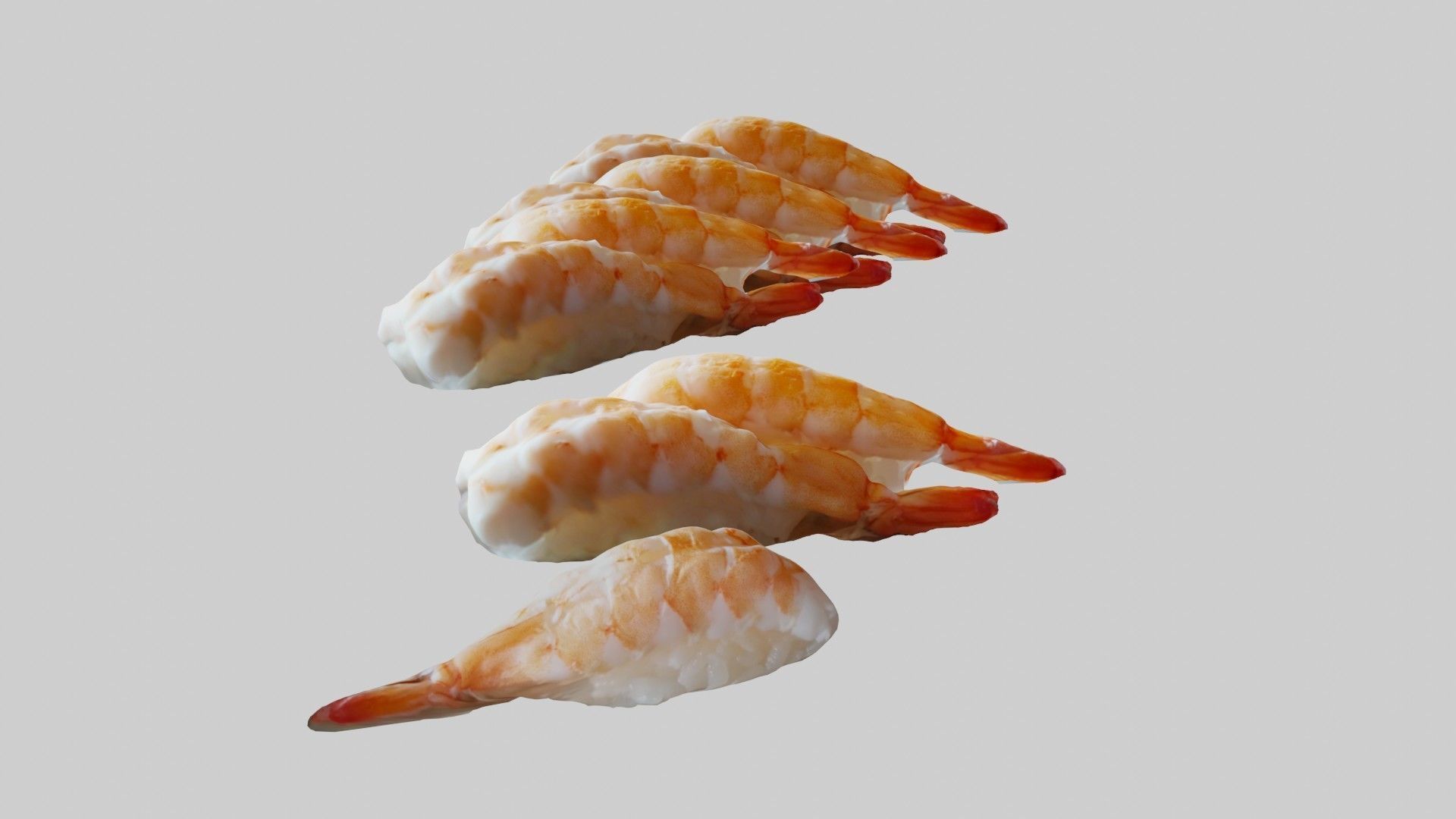Sushi Delight 3D Scanned Shrimp Nigiri  3D print model_10