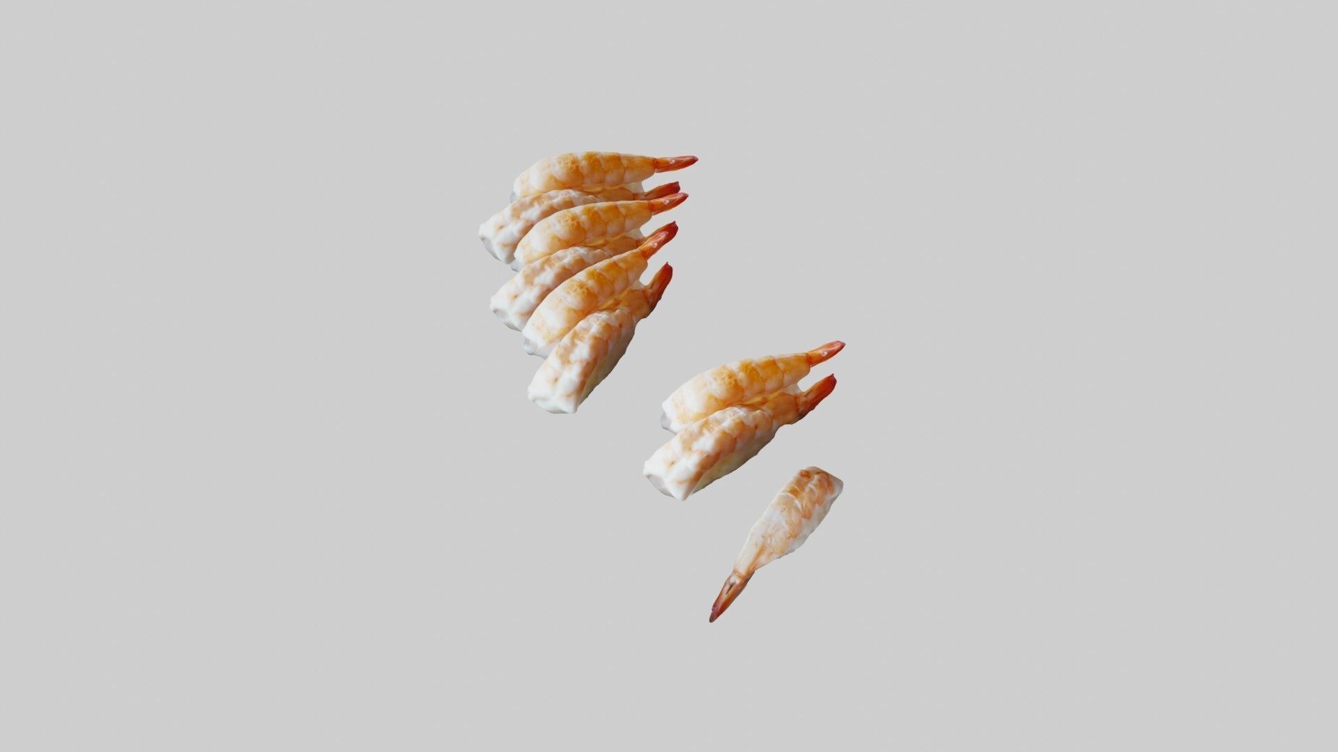Sushi Delight 3D Scanned Shrimp Nigiri  3D print model_22