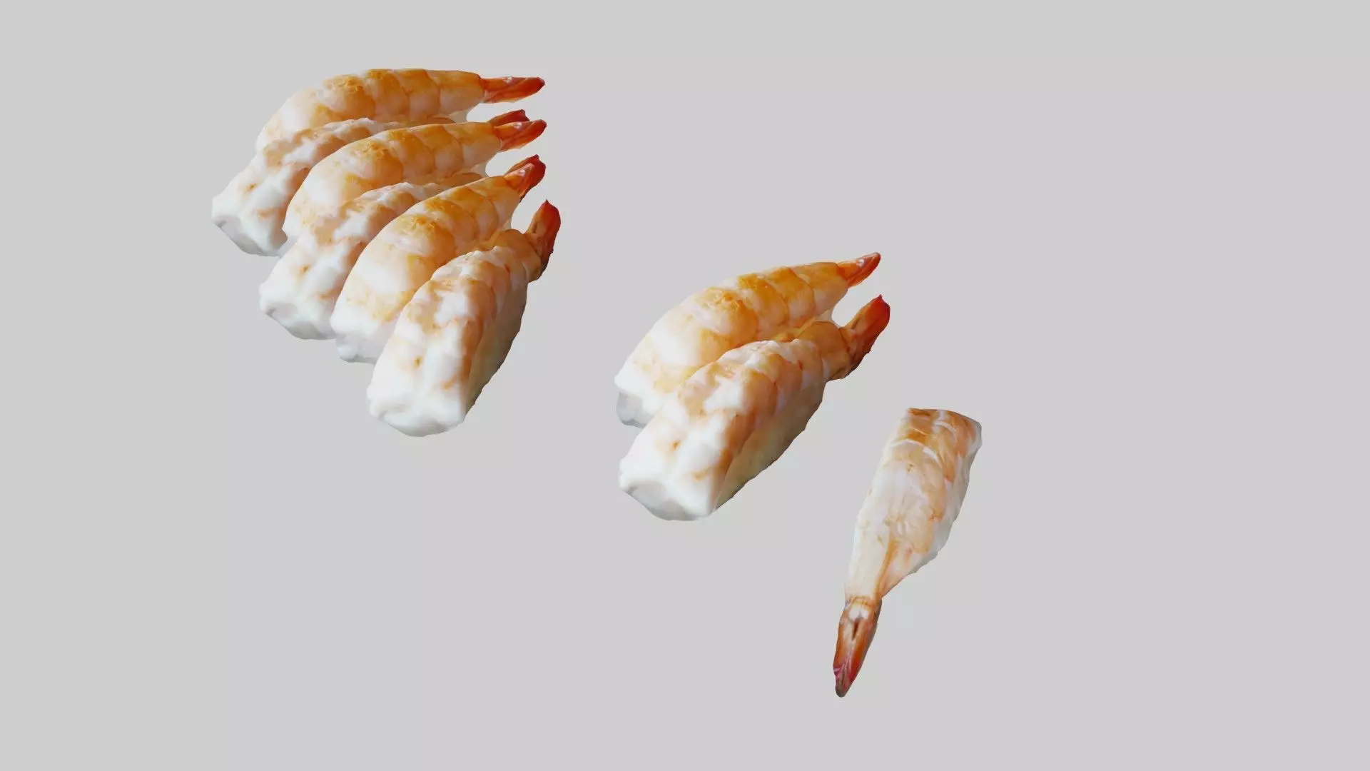 Sushi Delight 3D Scanned Shrimp Nigiri  3D print model_0