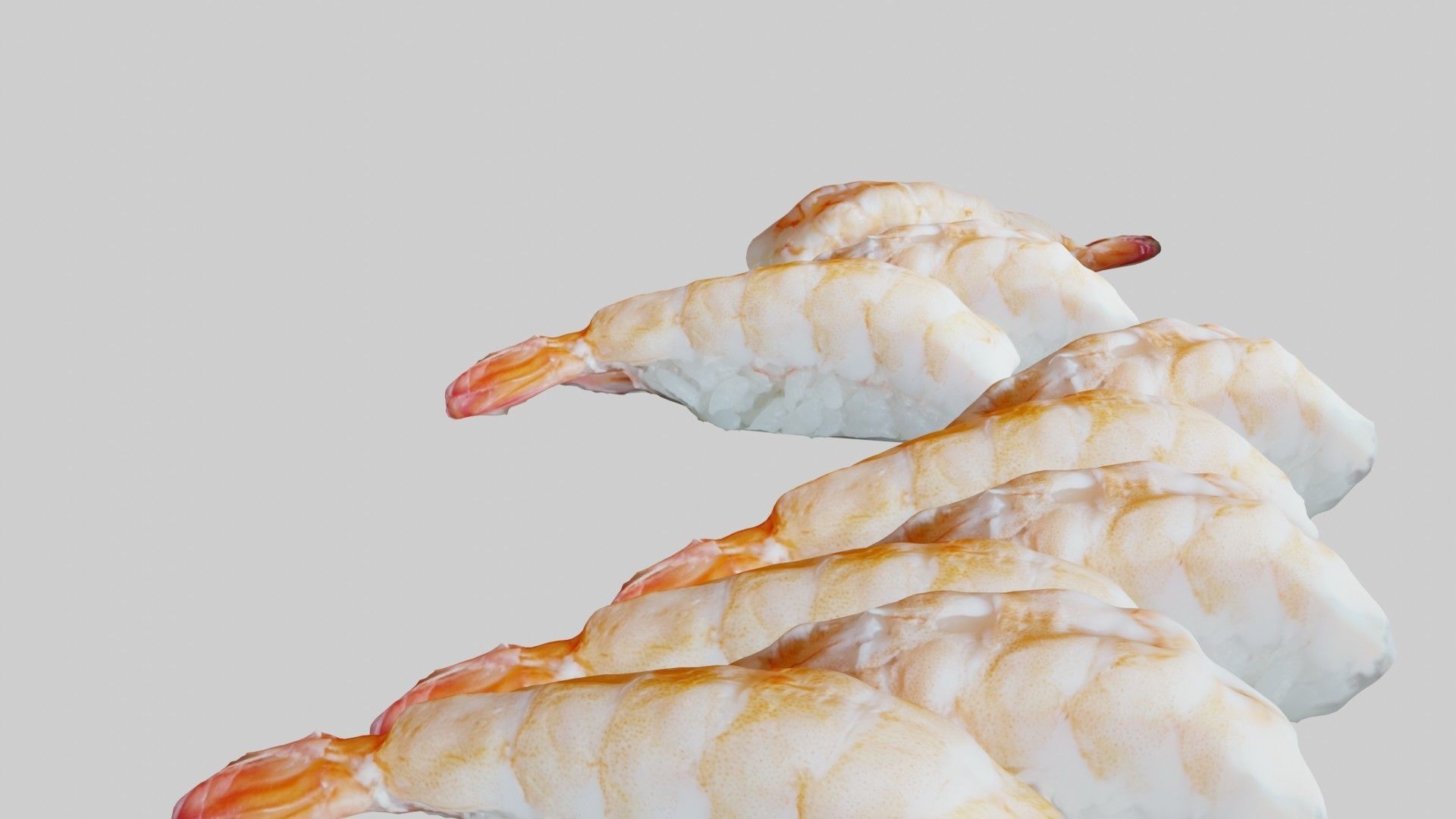 Sushi Delight 3D Scanned Shrimp Nigiri  3D print model_8
