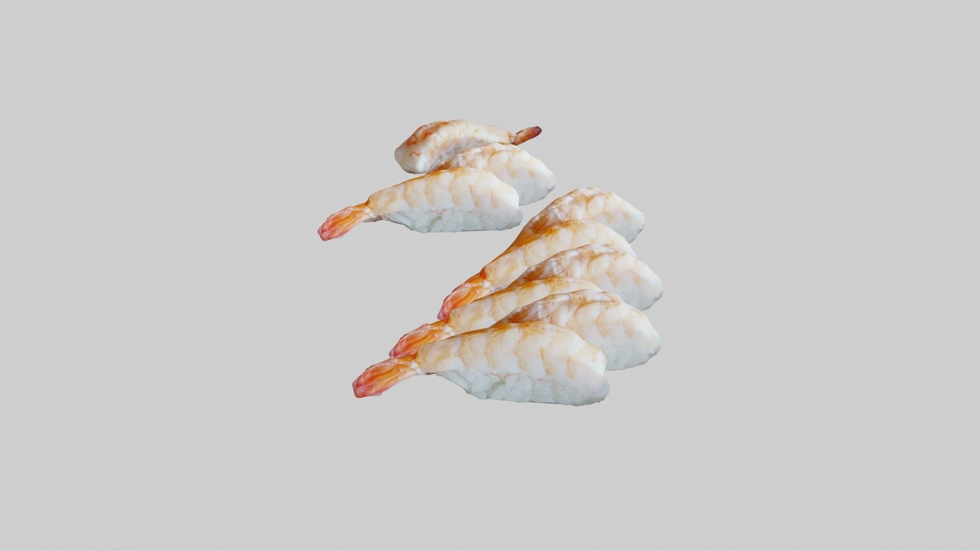 Sushi Delight 3D Scanned Shrimp Nigiri  3D print model_17