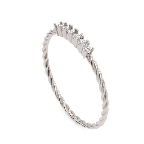 Twist Rope Diamond Ring Minimal 3DM STL Print Ready File 3D print model