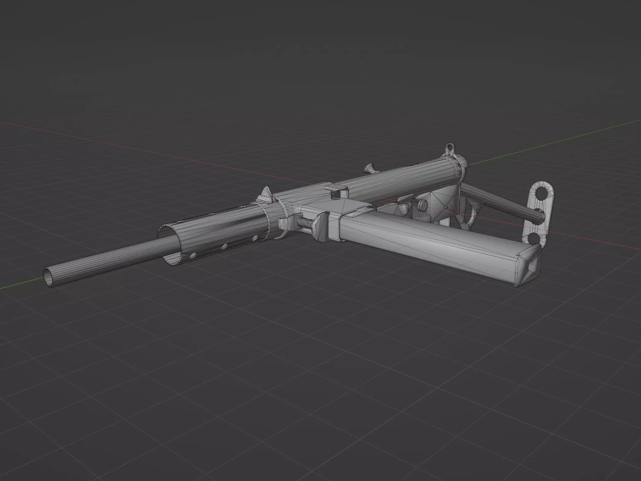 Sten Mk2 Low-poly 3D model_0