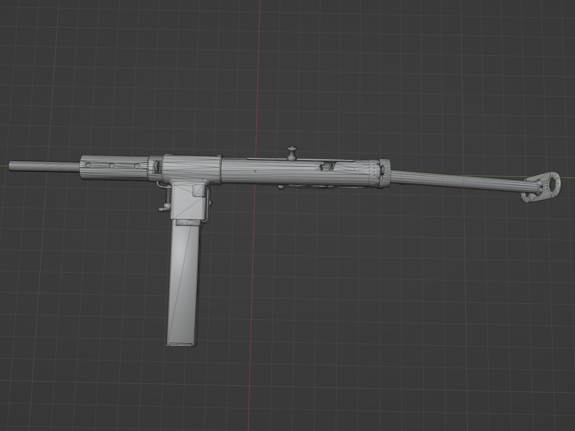 Sten Mk2 Low-poly 3D model_8