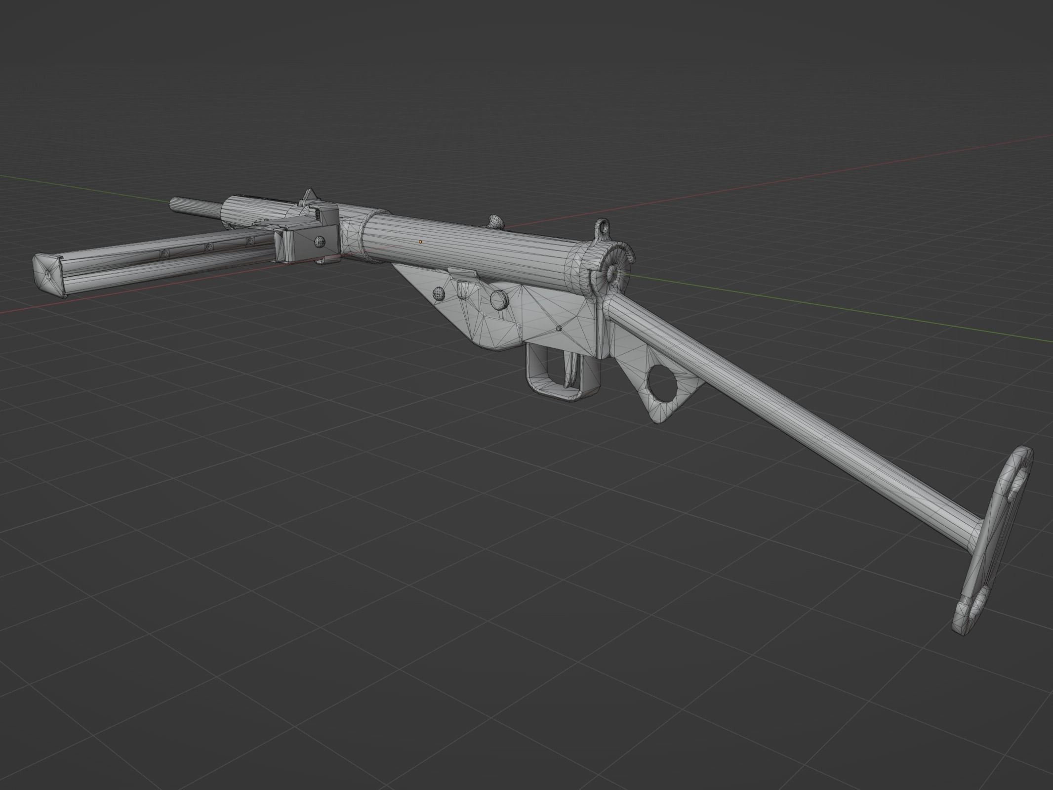 Sten Mk2 Low-poly 3D model_2