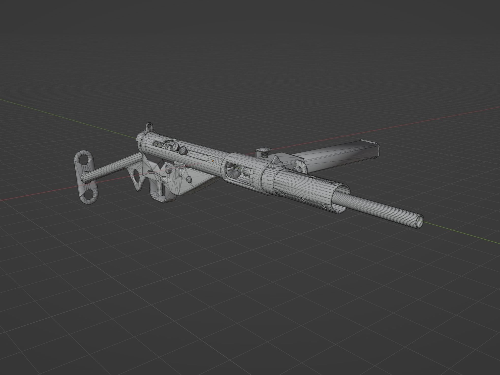 Sten Mk2 Low-poly 3D model_6