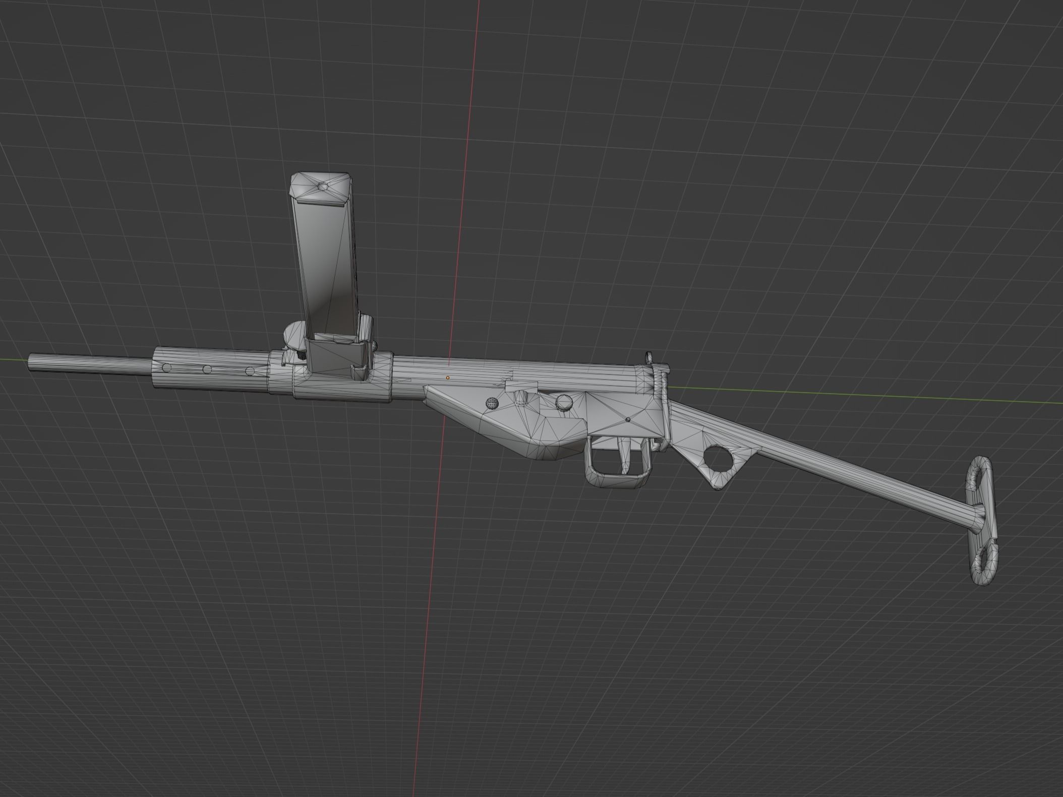 Sten Mk2 Low-poly 3D model_9