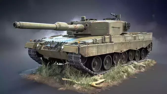 Leopard 2A4 Game 3D-Model Low-poly 3D model