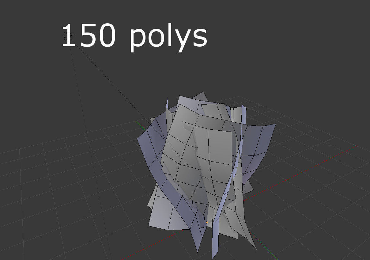 low poly tree Low-poly 3D model_3