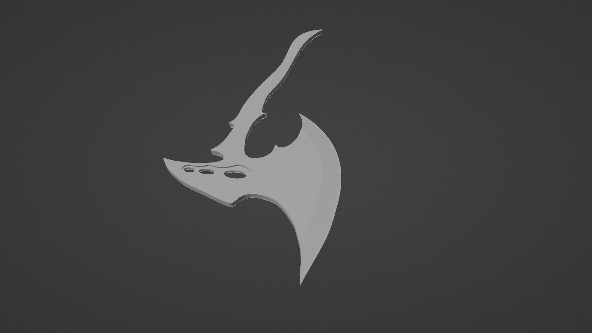 axe war  wepaon 3D model_2