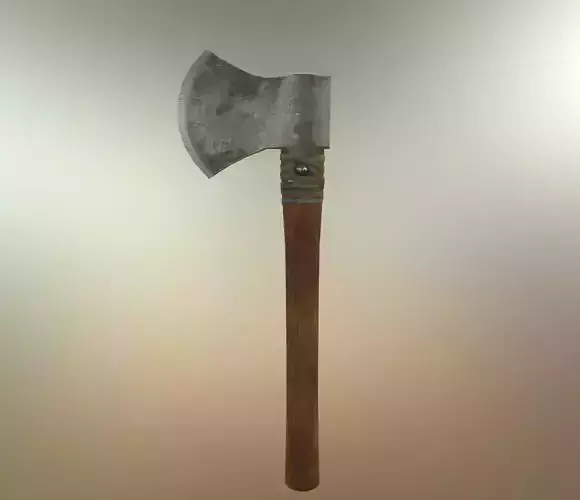 Iron Woodcutting Axe - Game Ready PBR Tool Prop