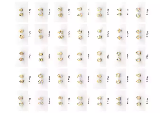 50 PIECES WOMEN EARING TOPS READY TO PRINT 