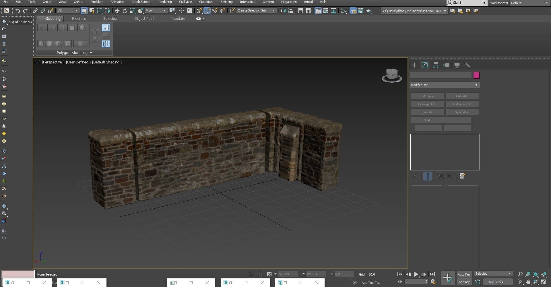 3D model Brick Wall Set VR / AR / low-poly | CGTrader