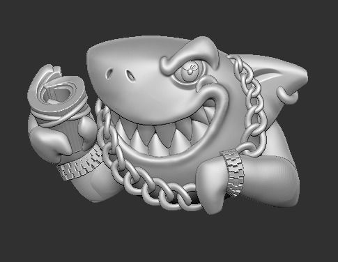 Iced Out Shark Model 3D print model_1
