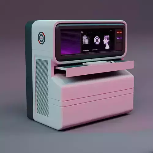 Retro-Futuristic Computer 3D model
