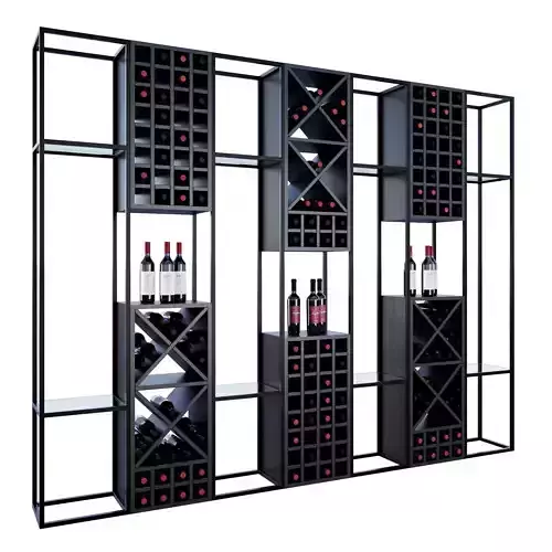 Wine Shelf 1 3D model