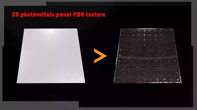 28 photovoltaic PBR texture set