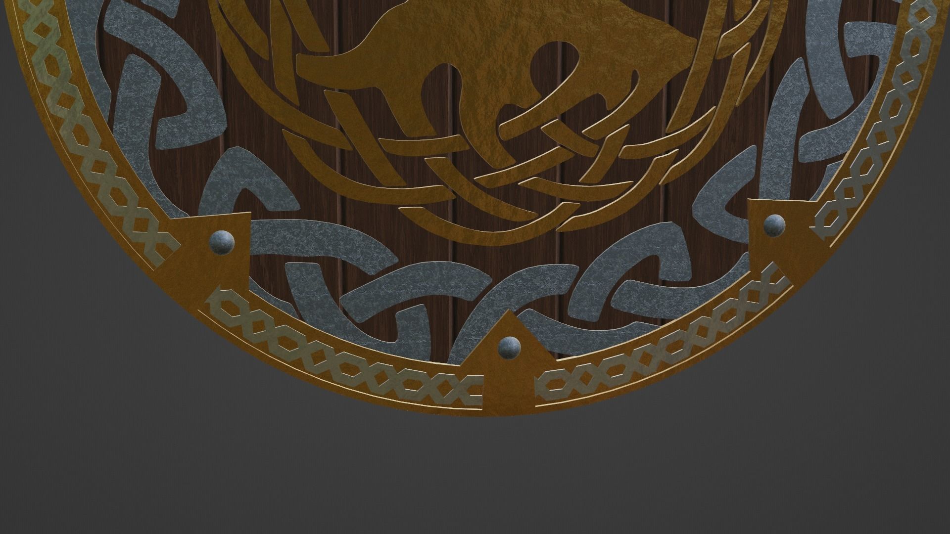 Viking Shield 3D model_13