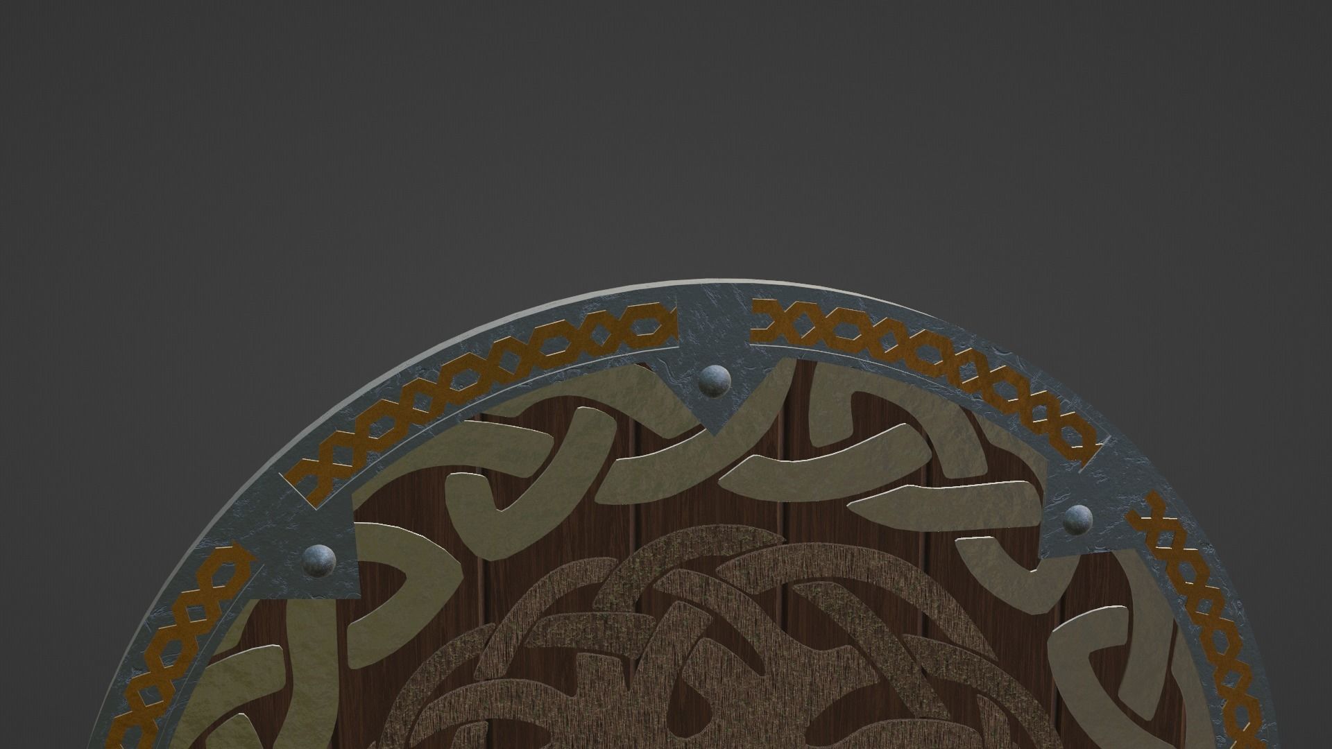 Viking Shield 3D model_4