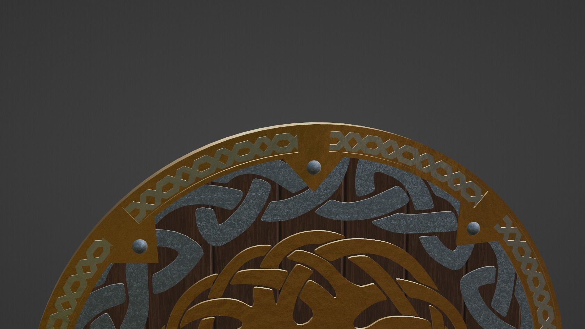 Viking Shield 3D model_5