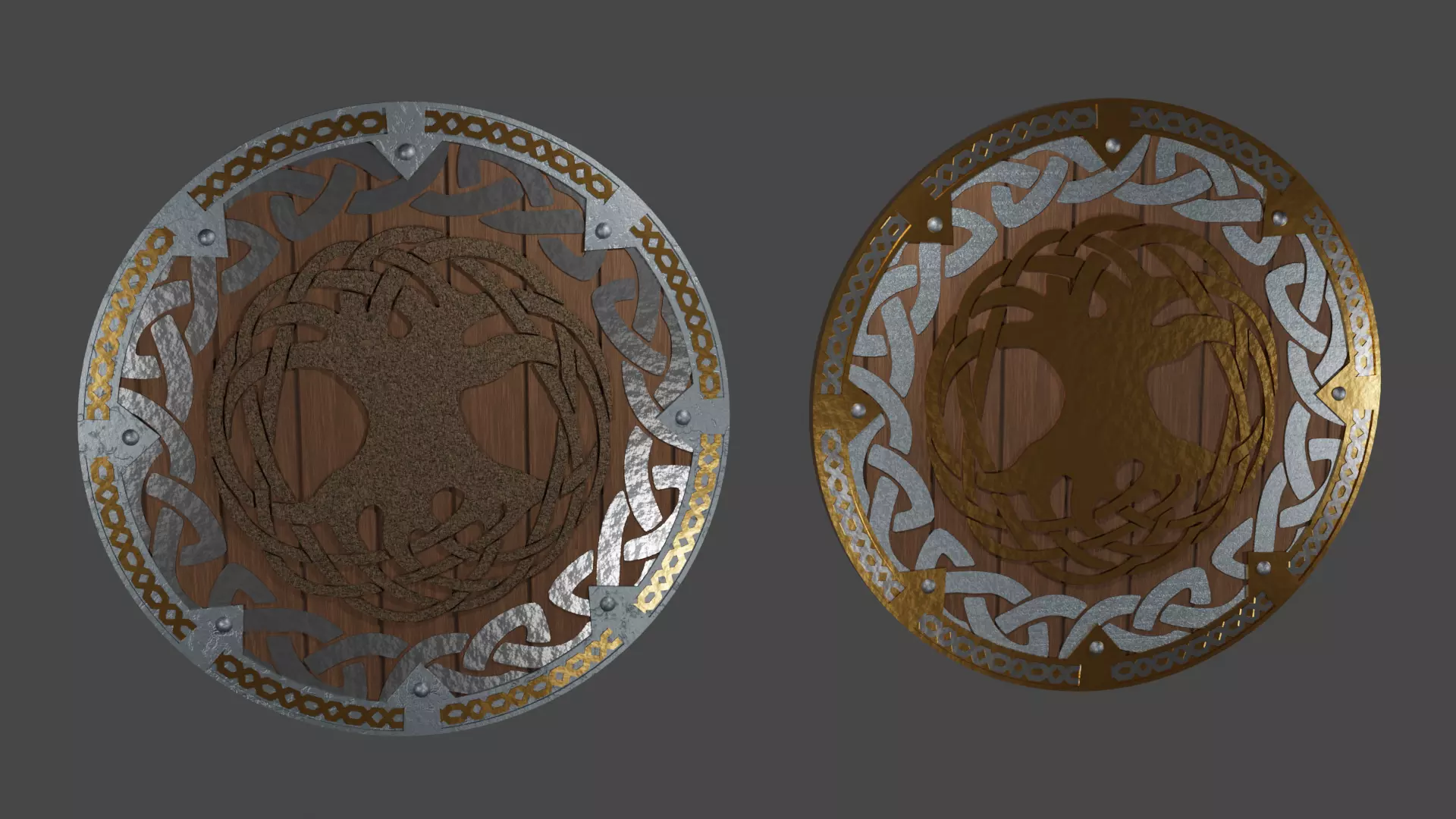 Viking Shield 3D model_0