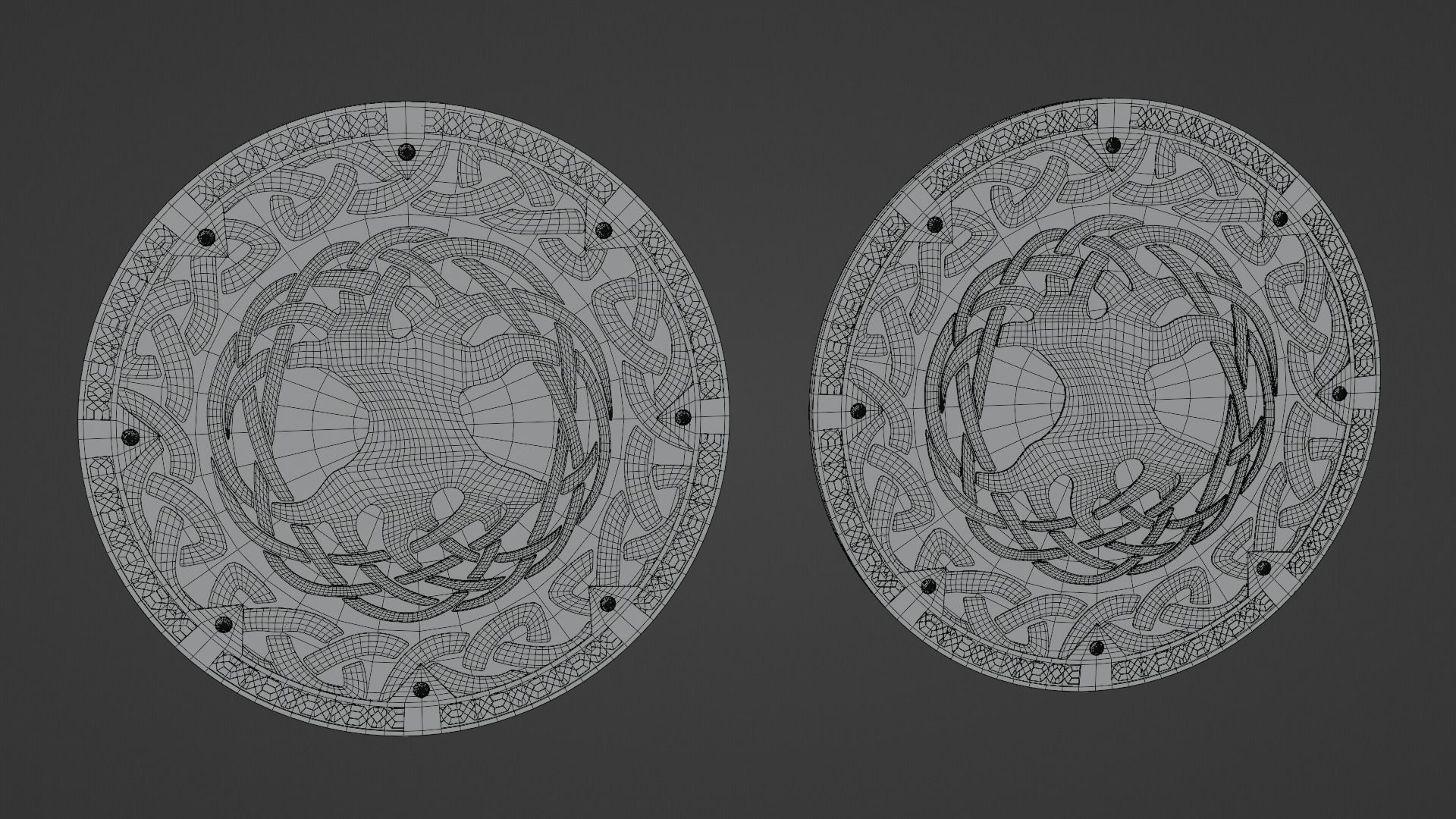 Viking Shield 3D model_3