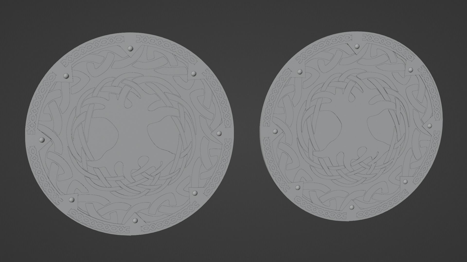 Viking Shield 3D model_2