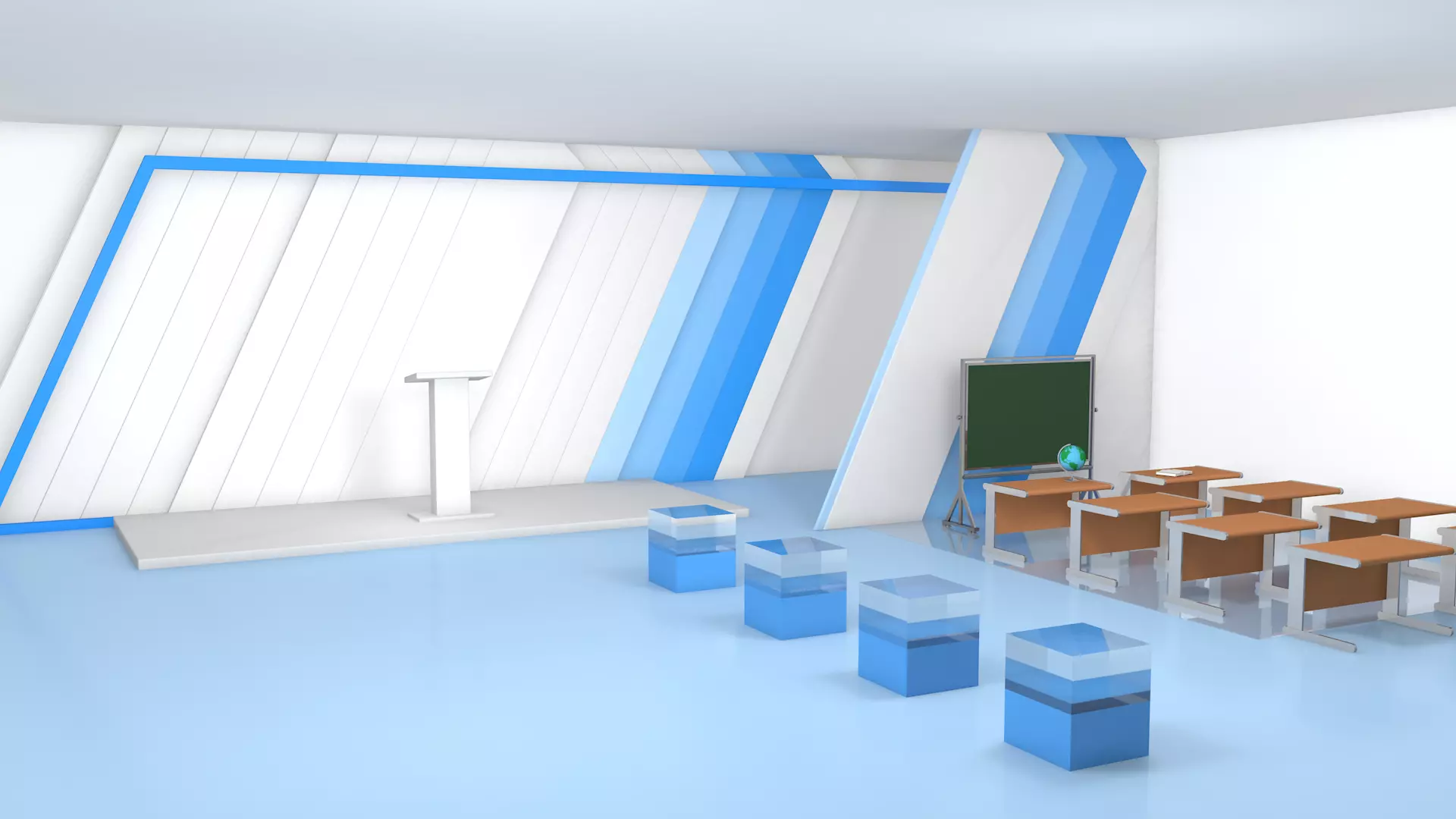 stage layout 3D model