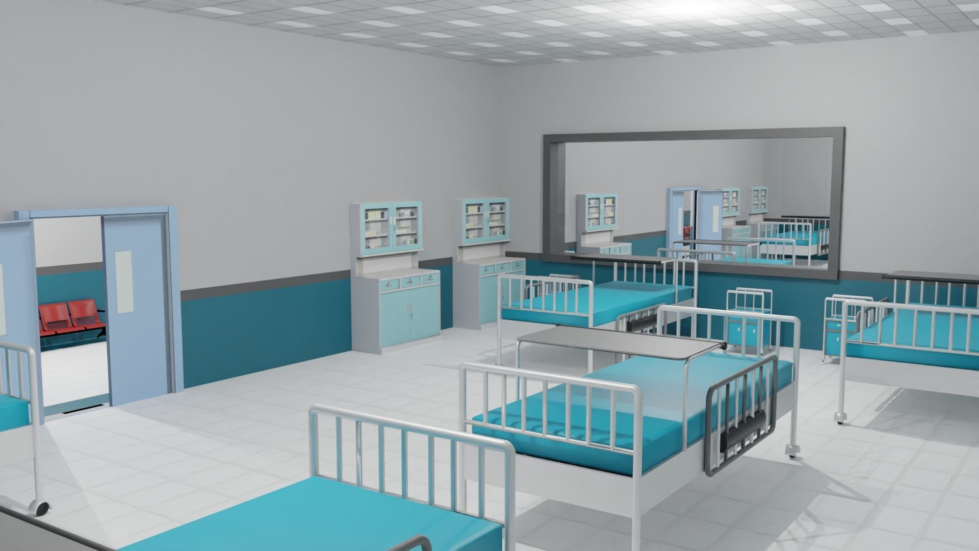 Hospital Interior  3D model_1