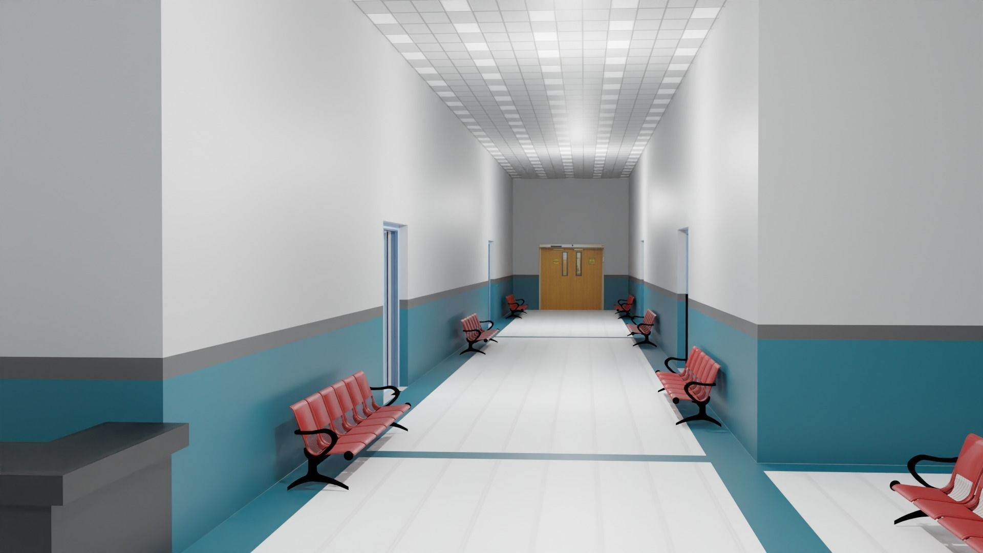 Hospital Interior  3D model_2