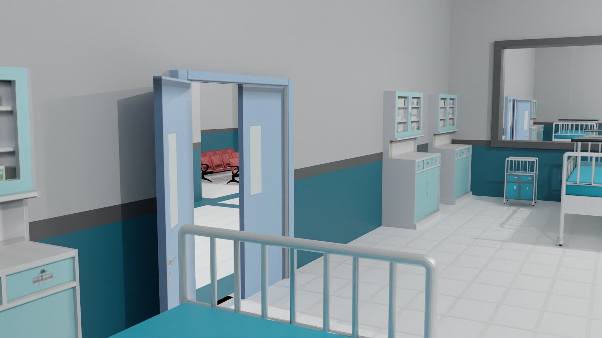 Hospital Interior  3D model_7