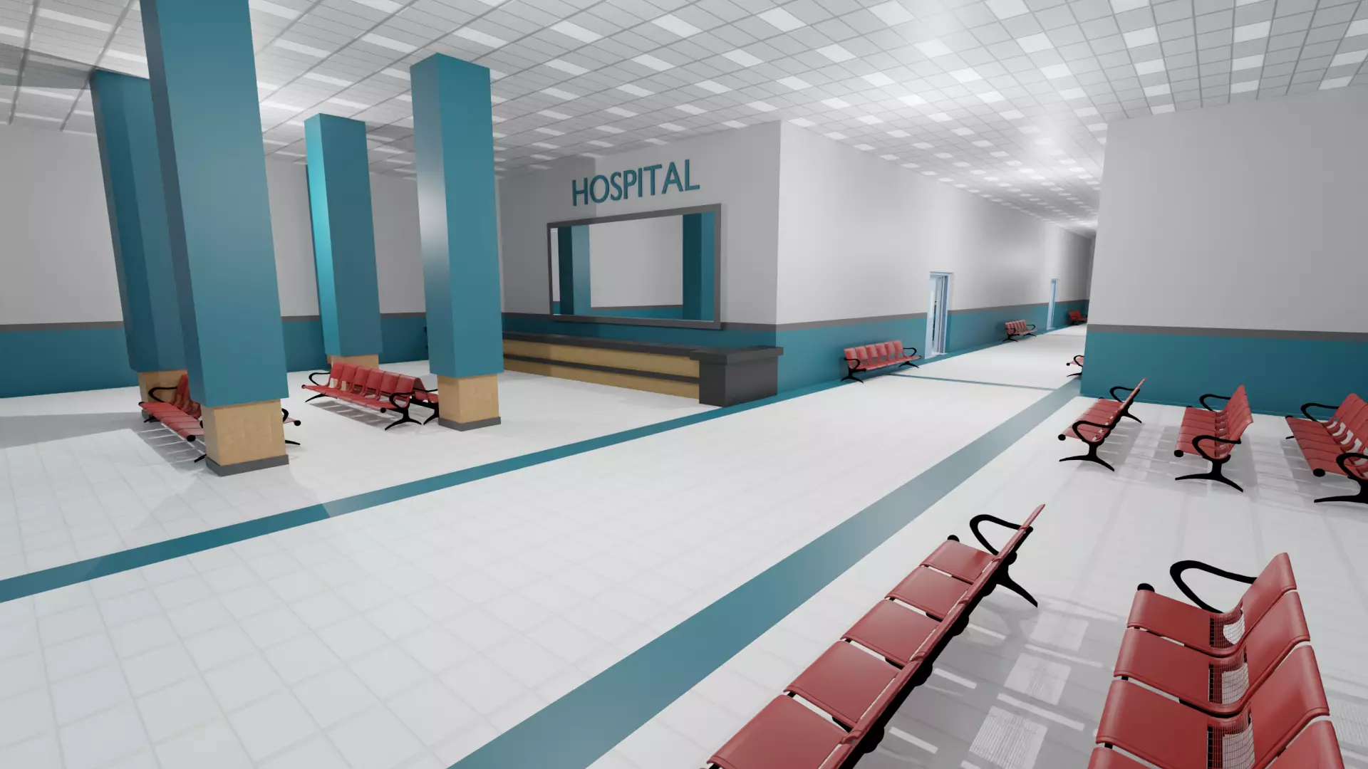 Hospital Interior  3D model_0