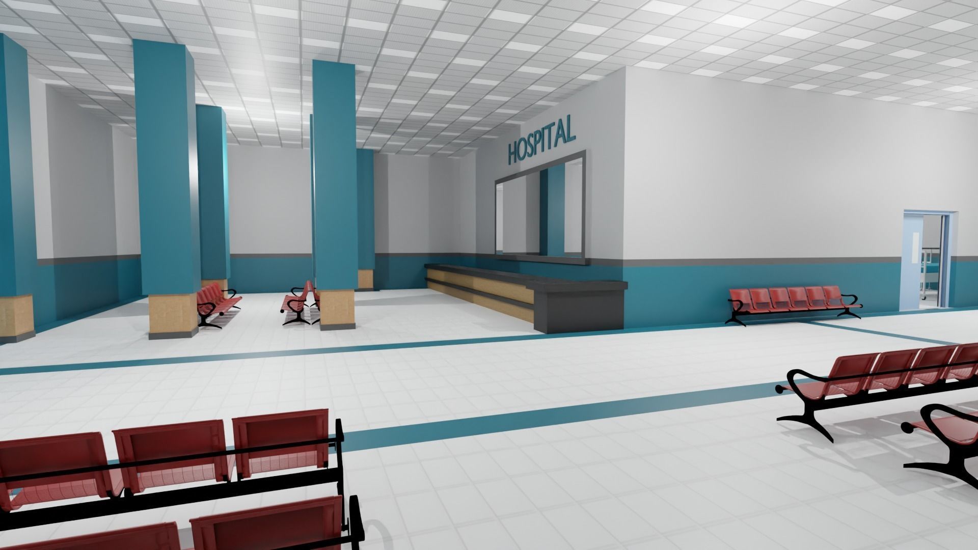 Hospital Interior  3D model_3